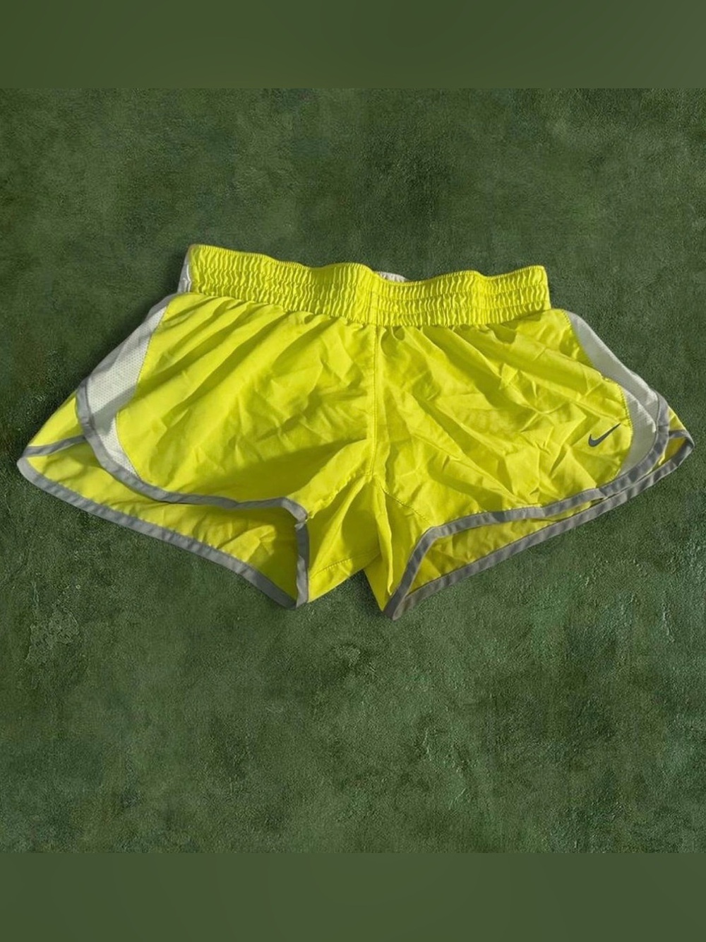 Nike Women's Bright Neon Yellow Athletic Running Shorts